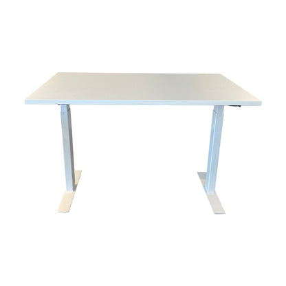 Helhvitt elektrisk hev/senk skrivebord fra Linak, 120x70 cm