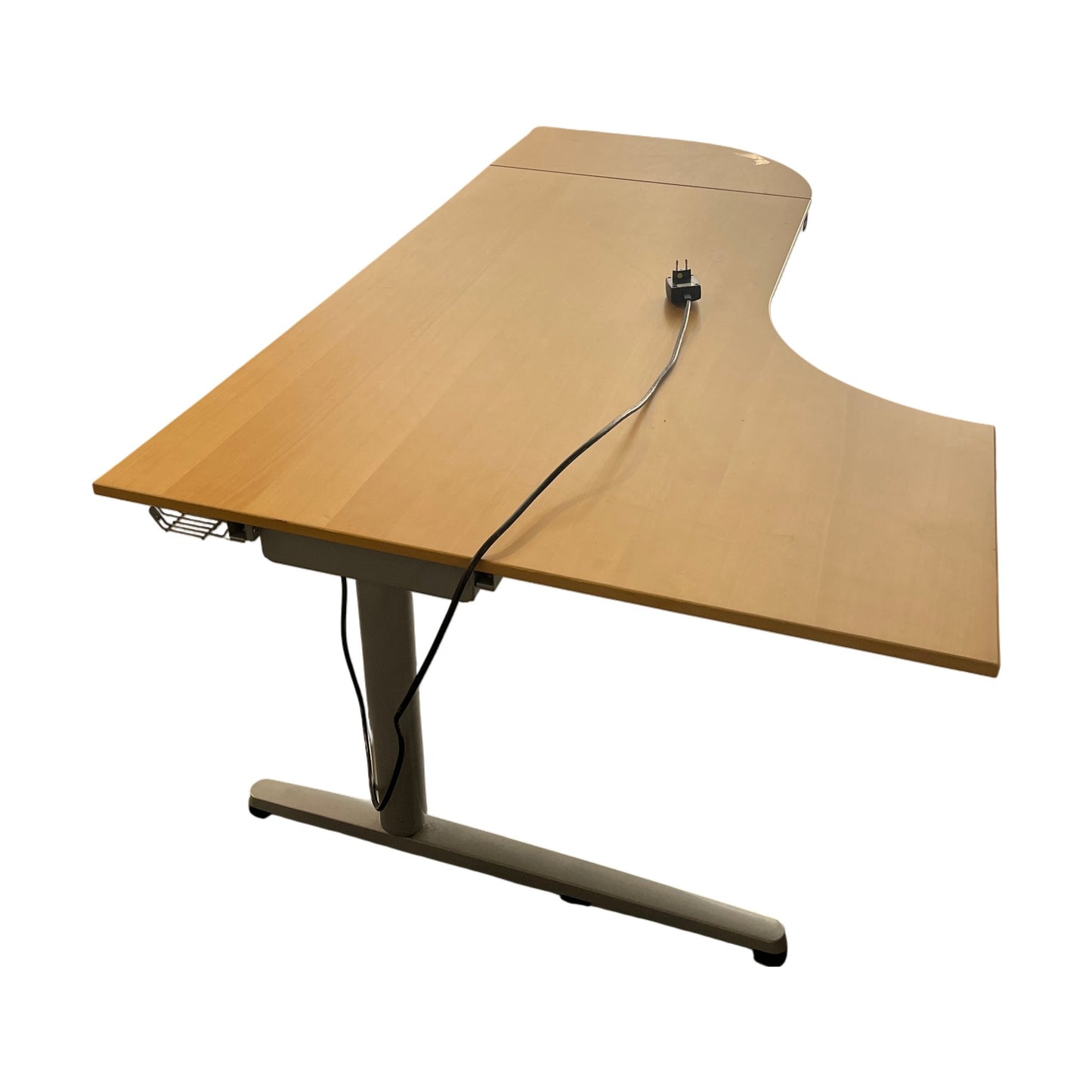 Elektrisk hev/senk skrivebord, trefarget, 200x120 cm