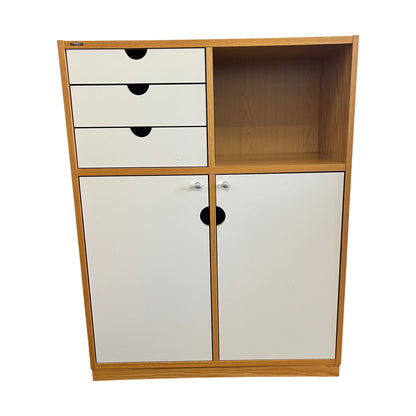 Låsbart skap fra Svenheim, trefarget, 90 cm