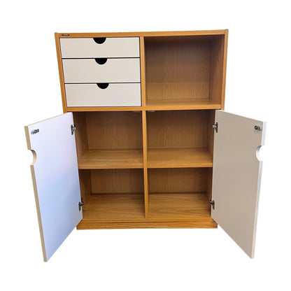 Låsbart skap fra Svenheim, trefarget, 90 cm