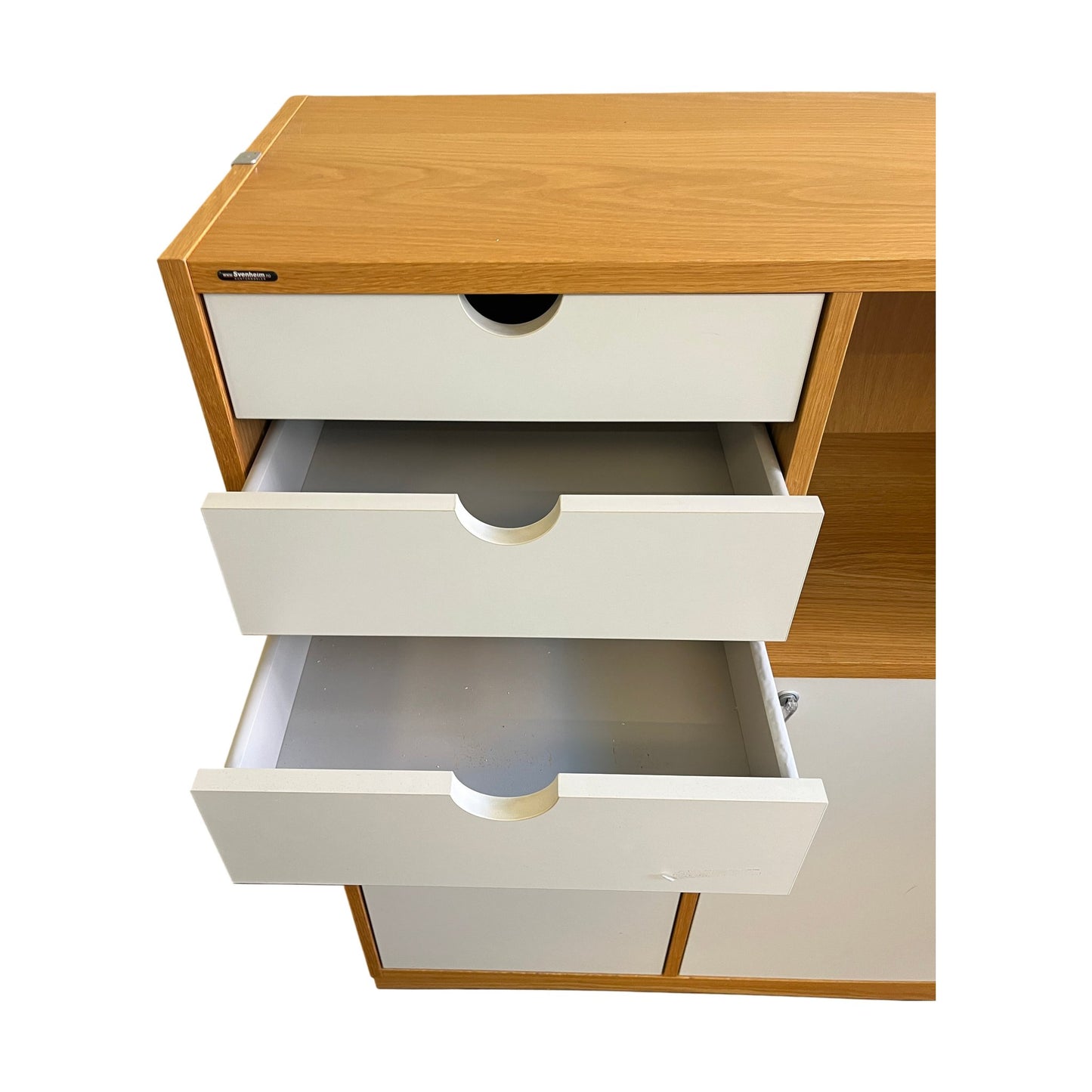 Låsbart skap fra Svenheim, trefarget, 90 cm