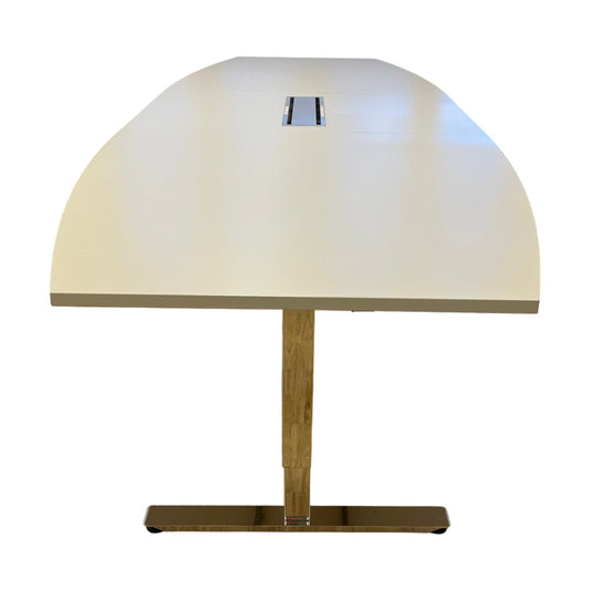 Båtformet møtebord fra EFG, lys grå, 360x120 cm