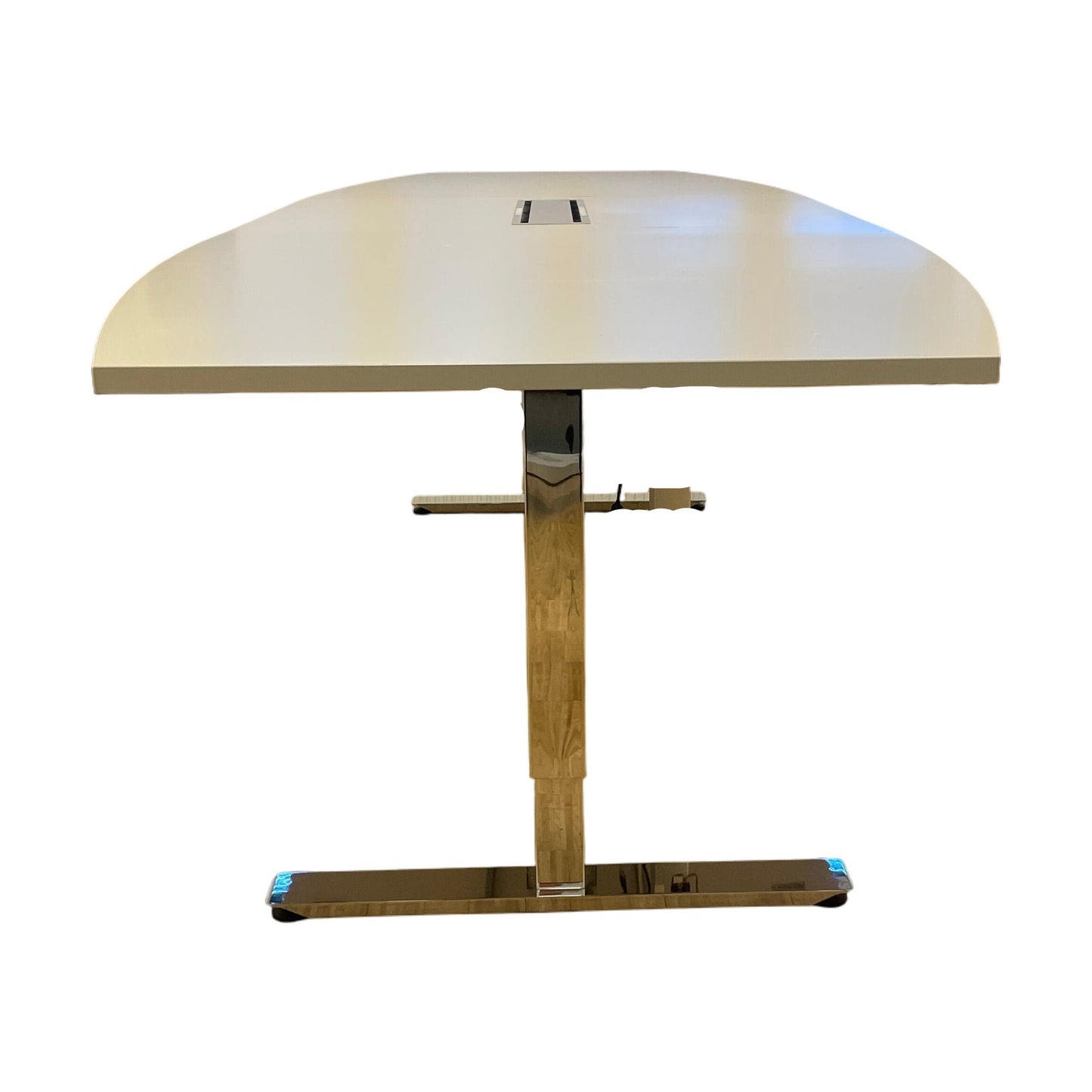 Båtformet møtebord fra EFG, lys grå, 360x120 cm