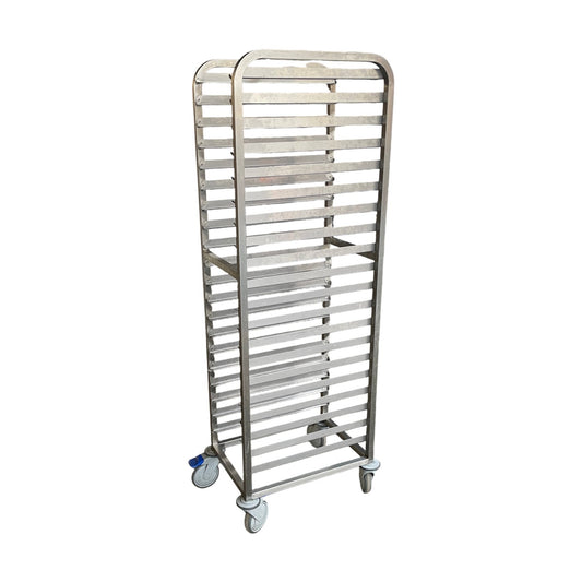 Brettvogn i rustfritt stål, 45x61x166 cm