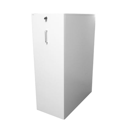 Låsbart tårnskap fra Edsbyn i lys grå - åpner venstre