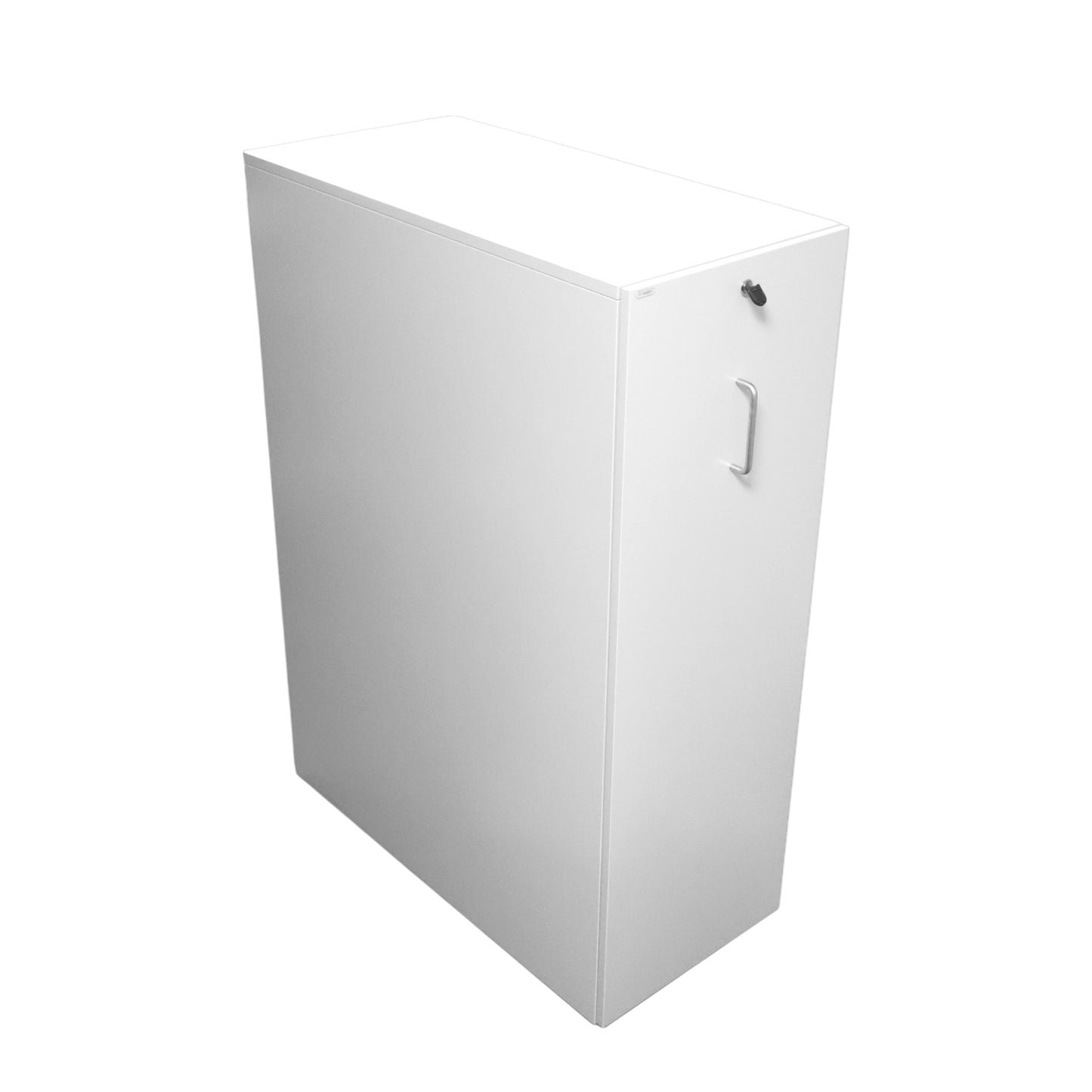 Låsbart tårnskap fra Edsbyn i lys grå - åpner venstre