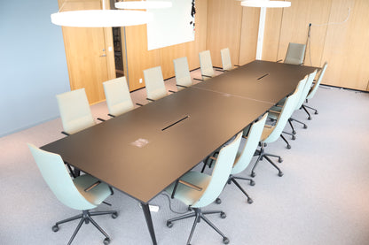 Møtebord fra Edsbyn, sort, 550x150 cm