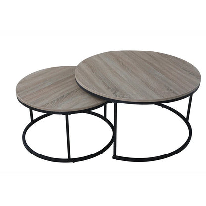 Fano sofabord fra A-Møbler, imitert eik melamin, kun det store bordet