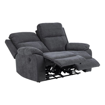 Mora 2-seter recliner-sofa fra A-Møbler, grått microfiberstoff