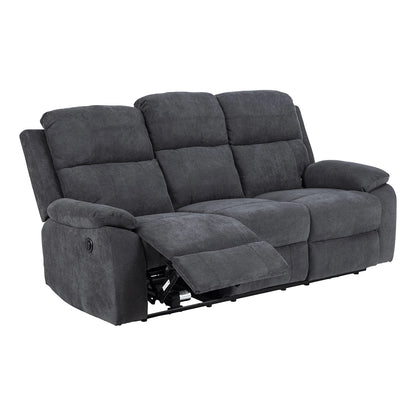 Mora 3-seter sofa, sort hud/PVC