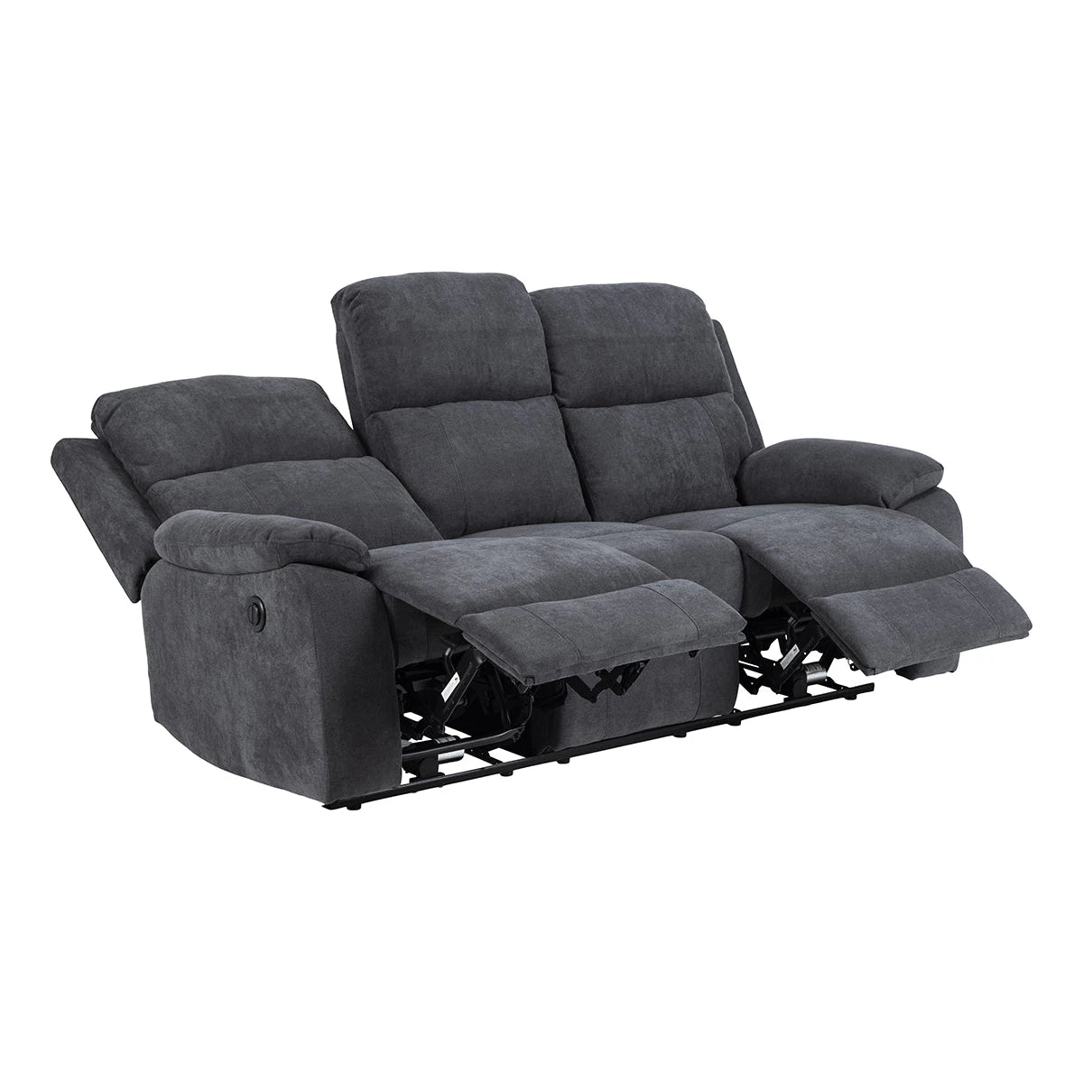 Mora 3-seter sofa, sort hud/PVC