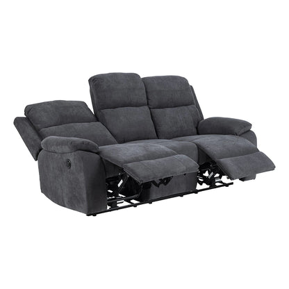 Mora 3-seter sofa, sort hud/PVC