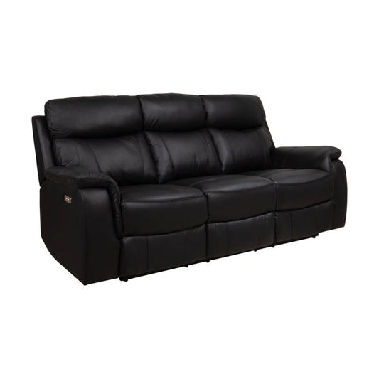 Mayfield 3-seter sofa, sort hud/PVC