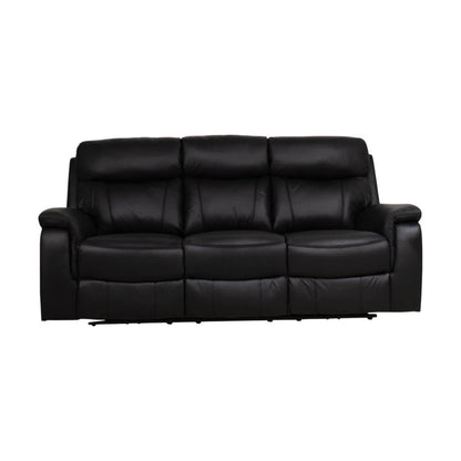 3-seter sofa, hud/PVC, sort
