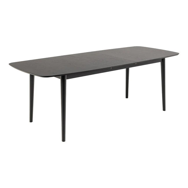 Montreux spisebord fra A-Møbler, 180/219x90 cm, lakkert eikefiner