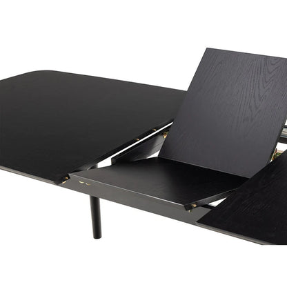 Montreux spisebord fra A-Møbler, 180/219x90 cm, lakkert eikefiner