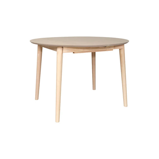 Monty spisebord fra A-Møbler, Ø:115/154 cm, hvitpigmentert eik