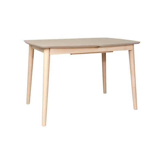 Monty spisebord fra A-Møbler, 120/159x90 cm, hvitpigmentert eik