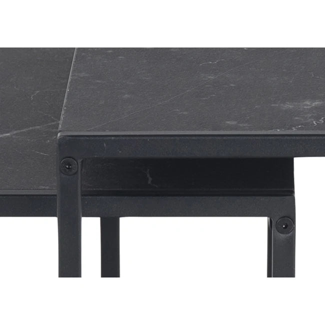 Infinity settbord fra A-Møbler, sort marmor-print