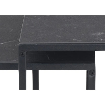 Infinity settbord fra A-Møbler, sort marmor-print