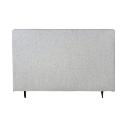 Nova Kontinentalseng med sengegavl, Polyester, Grå