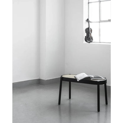 Pal benk fra Northern i svart malt eik/lyse mesh, 80 cm