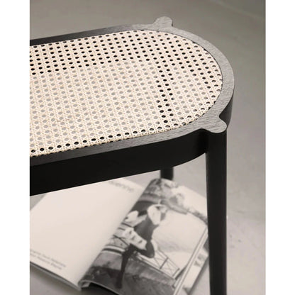 Pal benk fra Northern i svart malt eik/lyse mesh, 80 cm