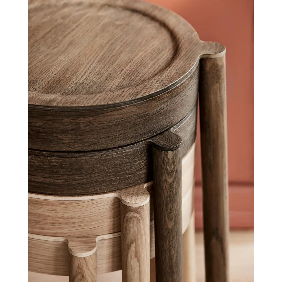 Pal stool fra Northern – lys oljeovertrekk, 37x37x46 cm