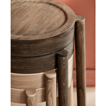 Pal stool fra Northern – lys oljeovertrekk, 37x37x46 cm