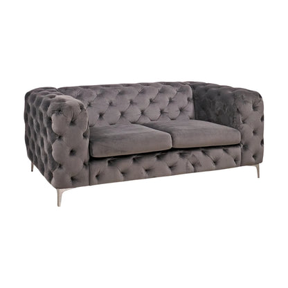Bella 2-seter sofa fra A-Møbler, grå velour
