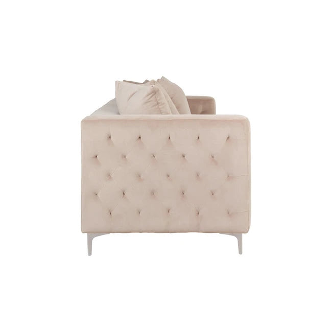 Boston 2-seter sofa fra A-Møbler, beige velour