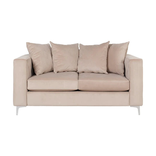 Boston 2-seter sofa fra A-Møbler, beige velour