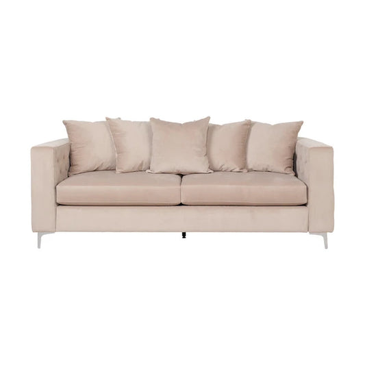 Boston 3-seter sofa fra A-Møbler, beige velour
