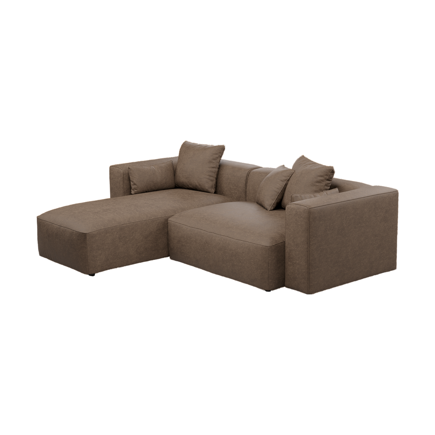 Ubrukt | Luna 2-seter sofa med sjeselong fra Home & Cottage, brun