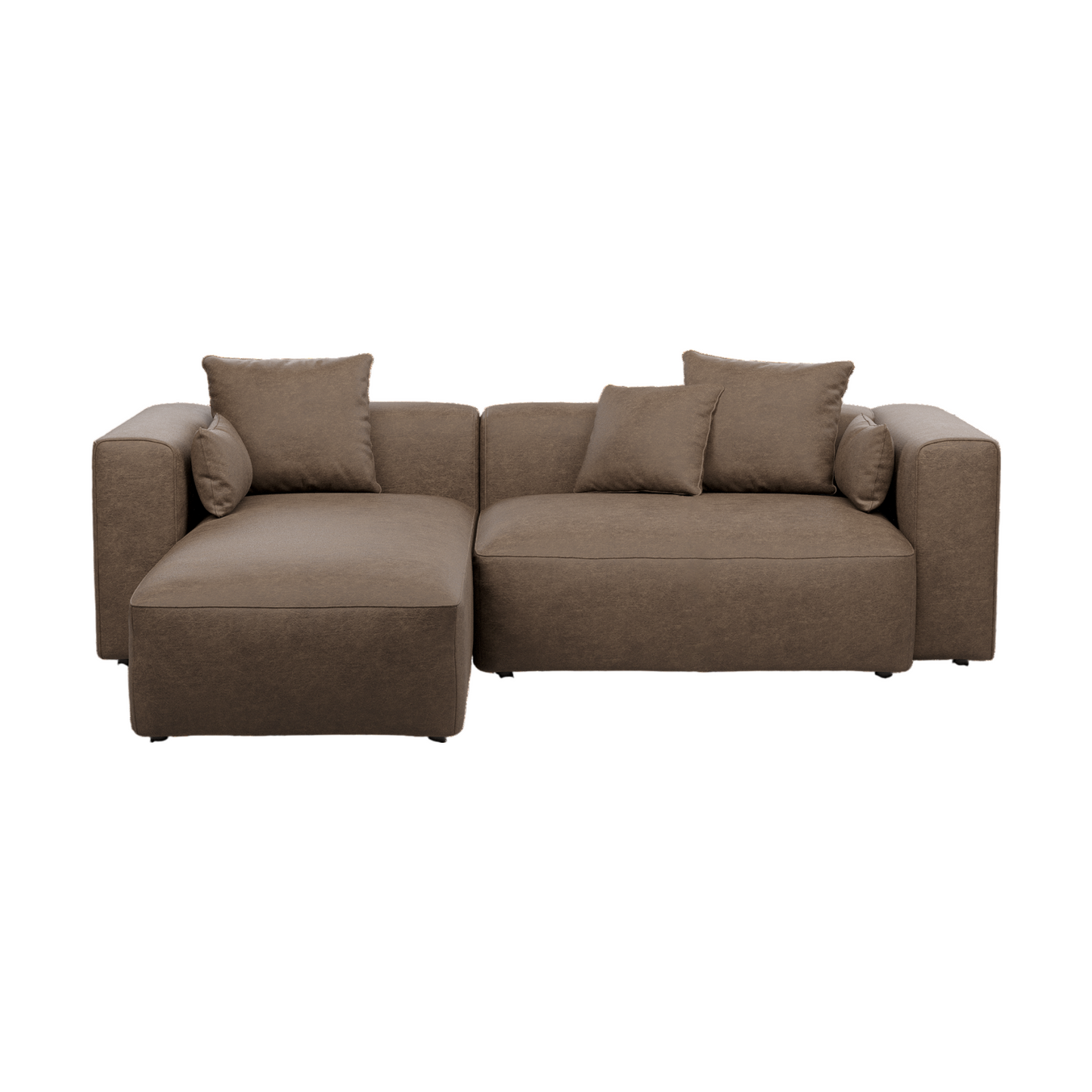 Ubrukt | Luna 2-seter sofa med sjeselong fra Home & Cottage, brun