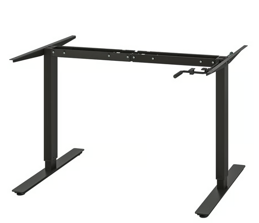 TROTTEN Understell til sitte-/ståbordplate, antrasitt, 120/160 cm