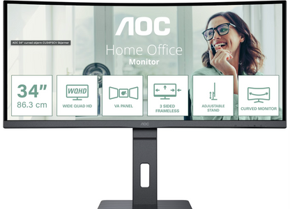 AOC 31,2" slight curved skjerm CU34P3CV