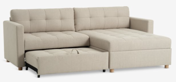 Sovesofa TEGLHUSE, beige