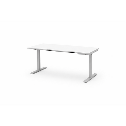 Elektrisk hev/senk skrivebord, hvit laminat, 160x80 cm