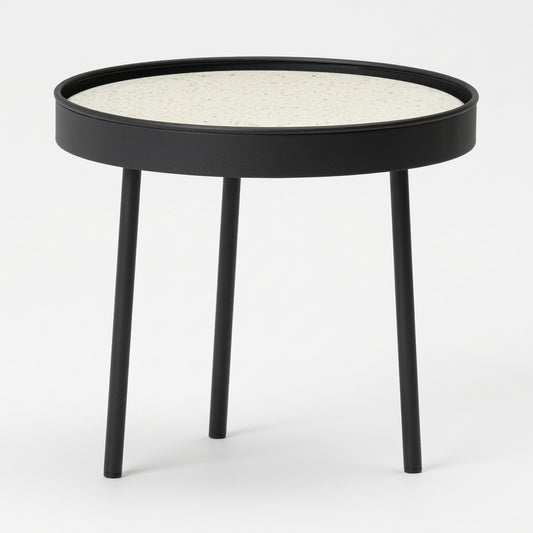 Stilk sofabord fra Northern, beige og svart, 34x34x42 cm