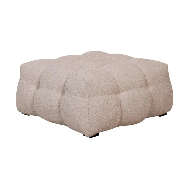 Troels puff fra A-Møbler, teddy, 95x95x42 cm