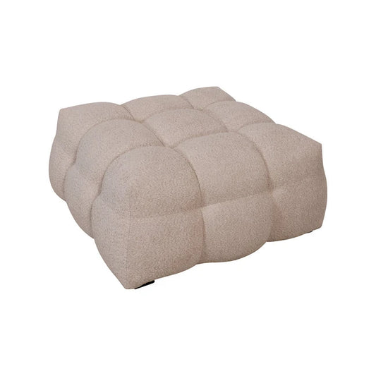 Troels puff fra A-Møbler, teddy, 95x95x42 cm