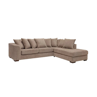 Havanna sofa med sjeselong, taupe, åpent hjørne høyre