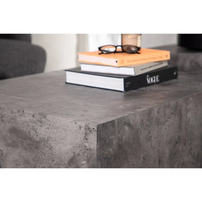 York sofabord fra A-Møbler, grå, 80x60 cm