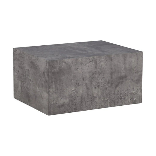 York sofabord fra A-Møbler, grå, 80x60 cm