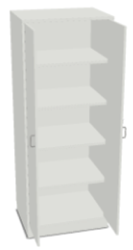 Skap B 1200 D 600 H 203 cm 5 rom