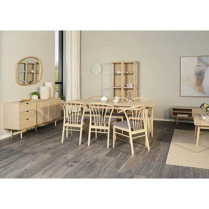 Amager spisebord fra A-møbler, 200x90 cm, hvitoljet eik finèr