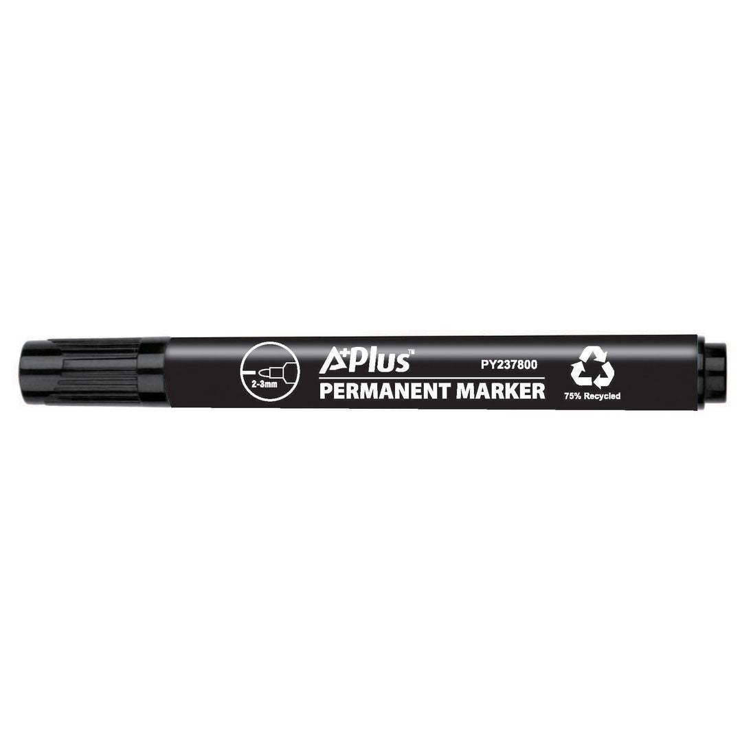 Merkepenn A+PLUS rund 1-3mm sort, 10stk