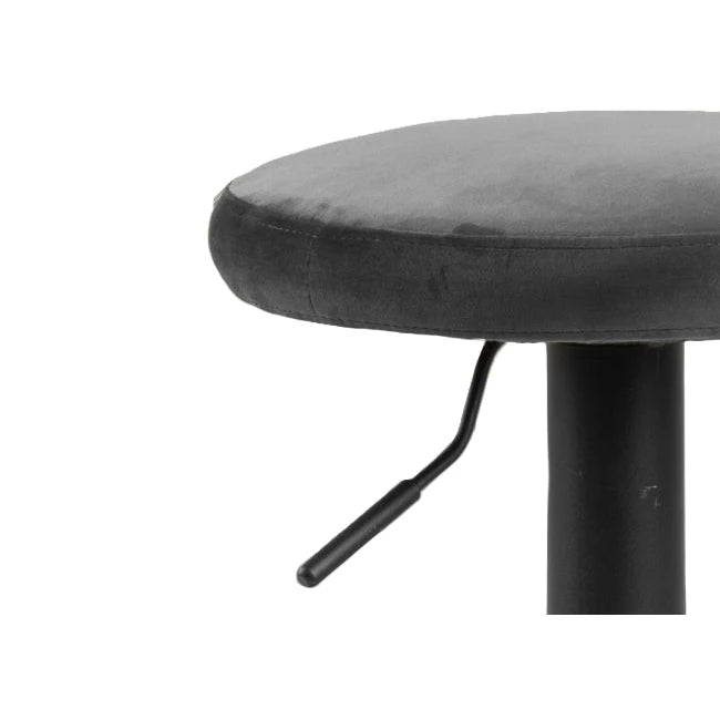 Finch barstol fra A-Møbler, mørk grå, Ø40 cm, 82 cm høy
