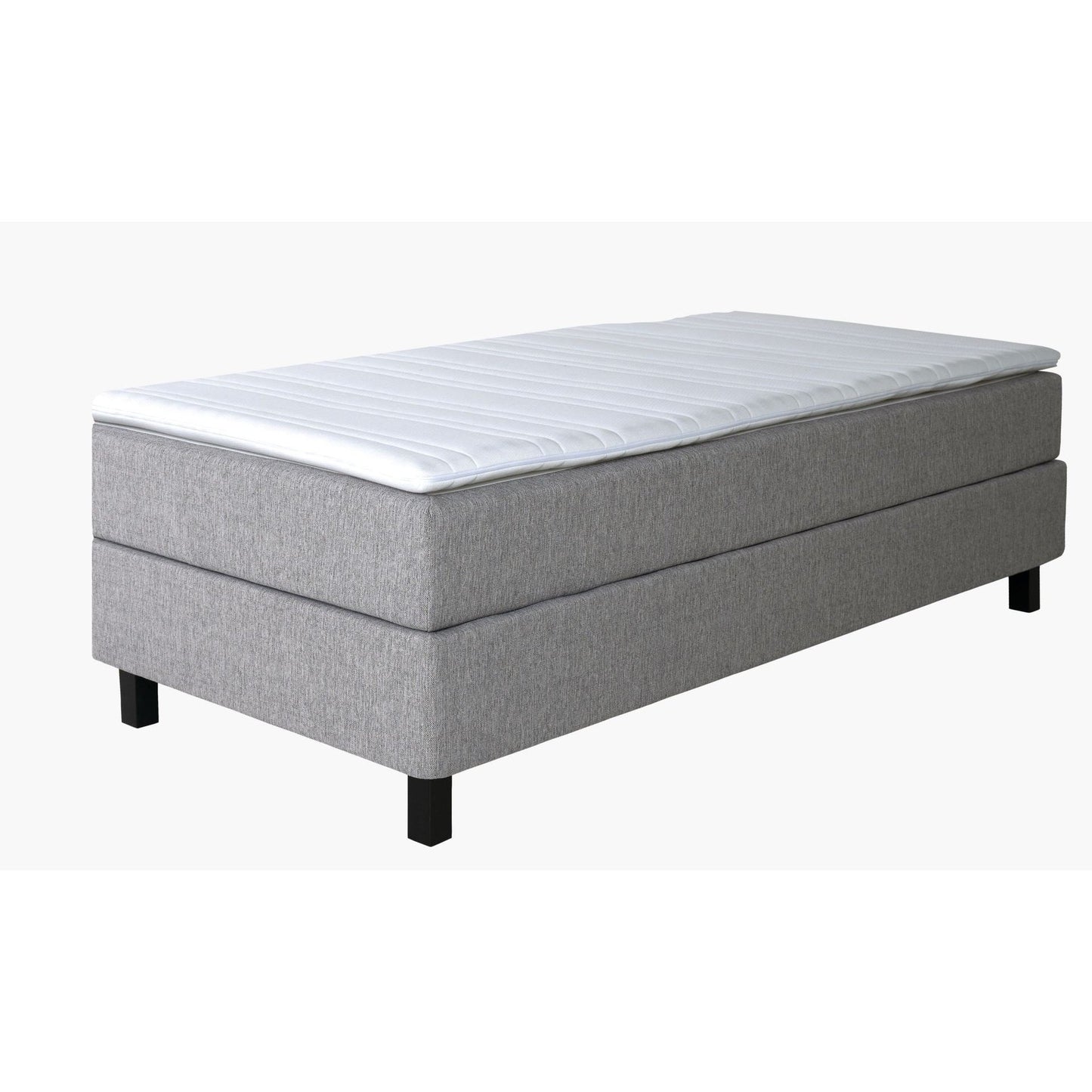 Kontinentalseng, Hdf av furu, Grå, 90x200 cm